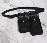 Multicolor Orange Mini-bag Split Joint Pu Leather Belt Personality Women New Fashion Tide All-match Spring
