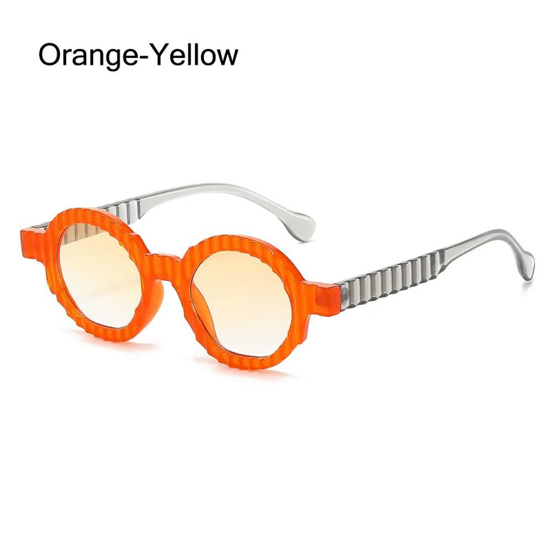 New Unique round Sunglasses Women Fashion Double Color Punk Shades UV400 Trending Gradient Sun Glasses