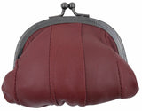 Genuine Leather Change Purse Coin Bag Ladies Wallet Purse Mini Framed Coin Case