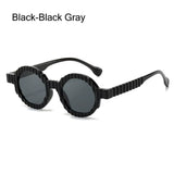 New Unique round Sunglasses Women Fashion Double Color Punk Shades UV400 Trending Gradient Sun Glasses