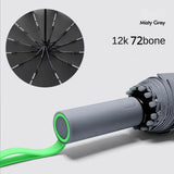 Windproof Strong Automatic Folding Umbrella 72 Reinforced Fiberglass Ribs, UV 50+ Sun & Rain Protection Umbrellas for Men Women