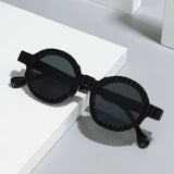New Unique round Sunglasses Women Fashion Double Color Punk Shades UV400 Trending Gradient Sun Glasses
