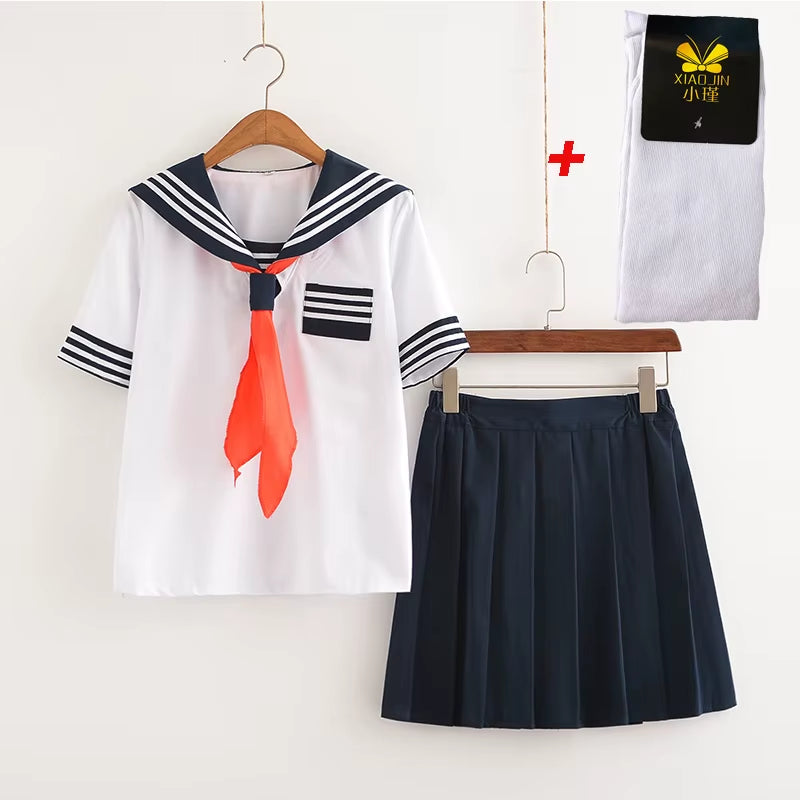 Disfraz De Anime Japonés Jigoku Shojo, Disfraz De Chica Del Infierno, Enma Ai, JK, Uniforme Escolar, Traje De Marinero Con Calcetines