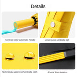 Windproof Strong Automatic Folding Umbrella 72 Reinforced Fiberglass Ribs, UV 50+ Sun & Rain Protection Umbrellas for Men Women