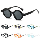 New Unique round Sunglasses Women Fashion Double Color Punk Shades UV400 Trending Gradient Sun Glasses