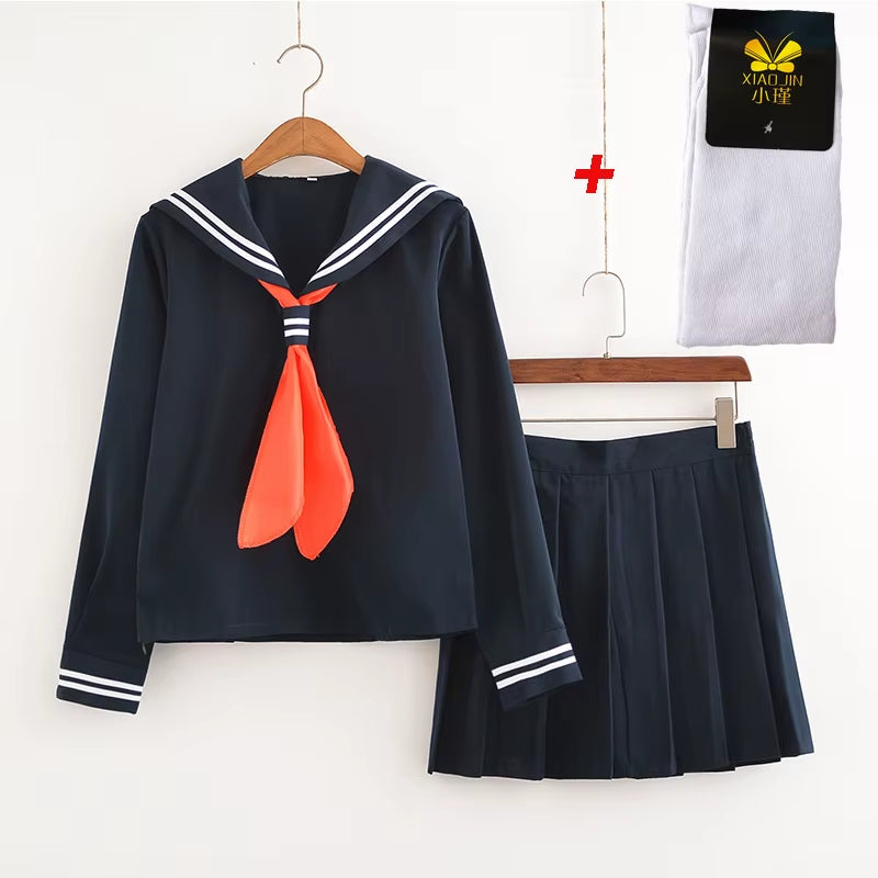 Disfraz De Anime Japonés Jigoku Shojo, Disfraz De Chica Del Infierno, Enma Ai, JK, Uniforme Escolar, Traje De Marinero Con Calcetines