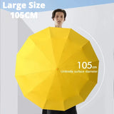 Windproof Strong Automatic Folding Umbrella 72 Reinforced Fiberglass Ribs, UV 50+ Sun & Rain Protection Umbrellas for Men Women