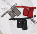 Multicolor Orange Mini-bag Split Joint Pu Leather Belt Personality Women New Fashion Tide All-match Spring