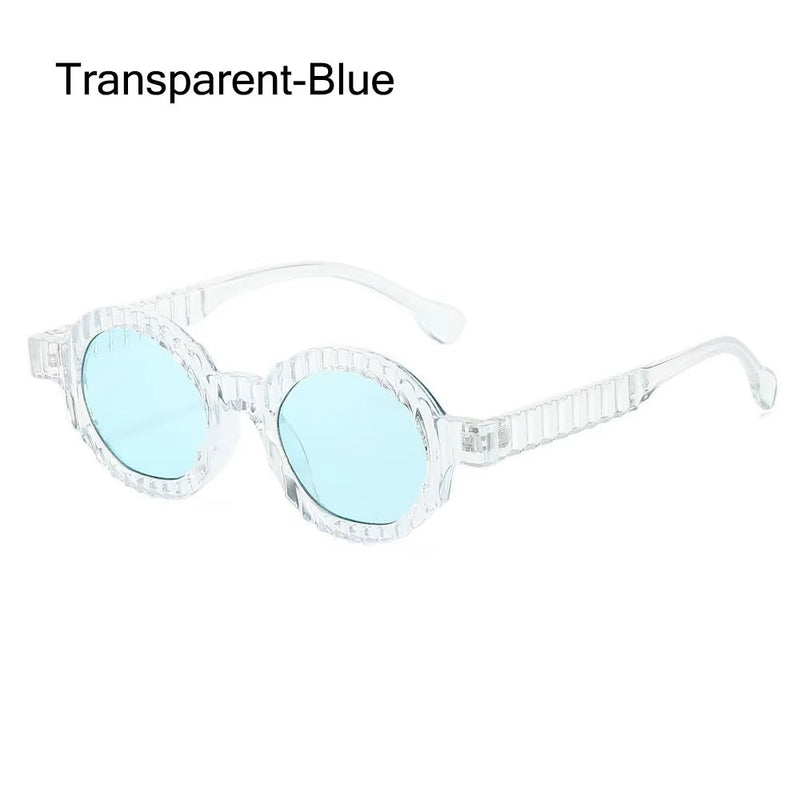 New Unique round Sunglasses Women Fashion Double Color Punk Shades UV400 Trending Gradient Sun Glasses