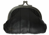 Genuine Leather Change Purse Coin Bag Ladies Wallet Purse Mini Framed Coin Case