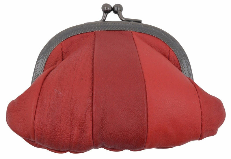 Genuine Leather Change Purse Coin Bag Ladies Wallet Purse Mini Framed Coin Case