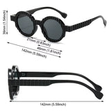 New Unique round Sunglasses Women Fashion Double Color Punk Shades UV400 Trending Gradient Sun Glasses