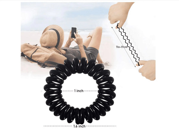Metallic Luster Twisted Hair Ties (16 Pcs), Coil Hair Ties for Thick Hair, Ponytail Holder Hair Ties for Women , No Crease Hair Ties, Phone Cord Hair Ties for All Hair Types with Plastic Twisted